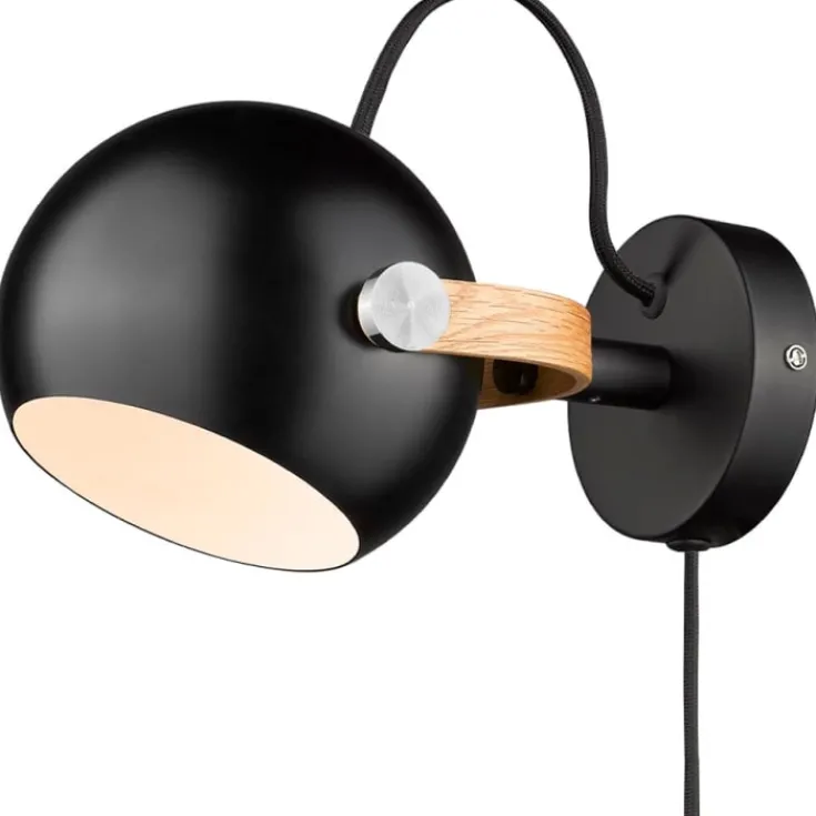 Outlet D.C vägglampa, svart Væglamper