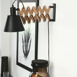 Hot Vintage sakselampe, træ/ Væglamper|Halo Design