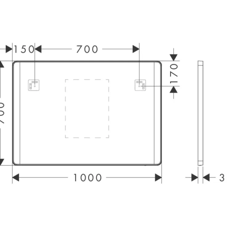 Discount Xarita Lite Q spejl med lys, sensor, 100x70 cm, hvid Spejle Med Lys