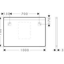 Best Xarita Lite Q spejl med lys, sensor, 100x70 cm, sort Spejle Med Lys