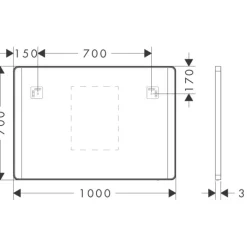 Best Xarita Lite Q spejl med lys, sensor, 100x70 cm, sort Spejle Med Lys