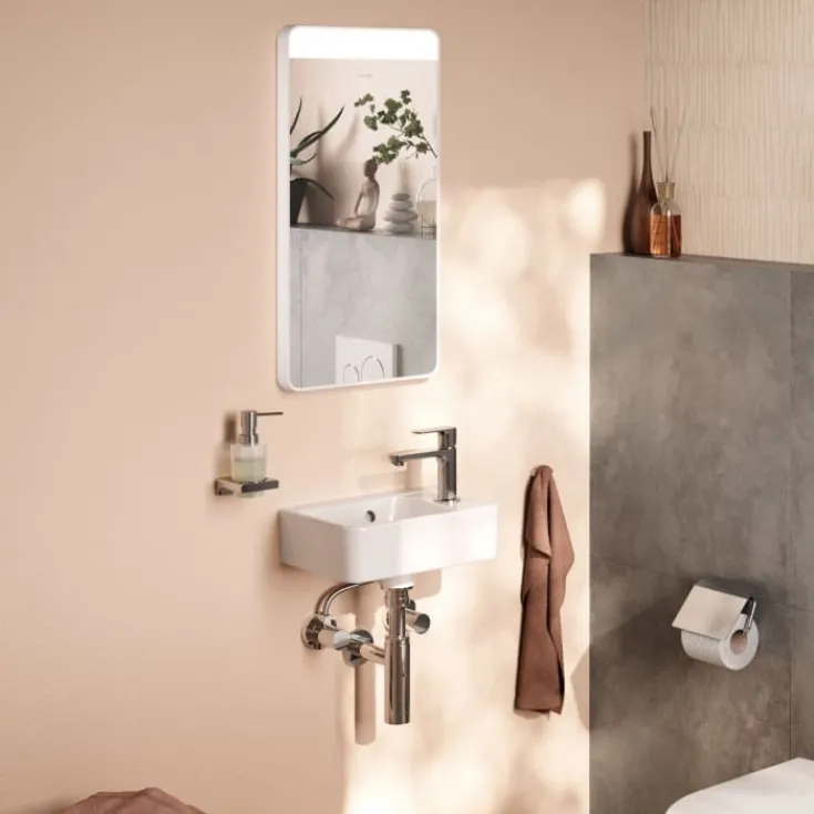 Hot Xarita Lite Q spejl med lys, sensor, 36x70 cm, hvid Spejle Med Lys