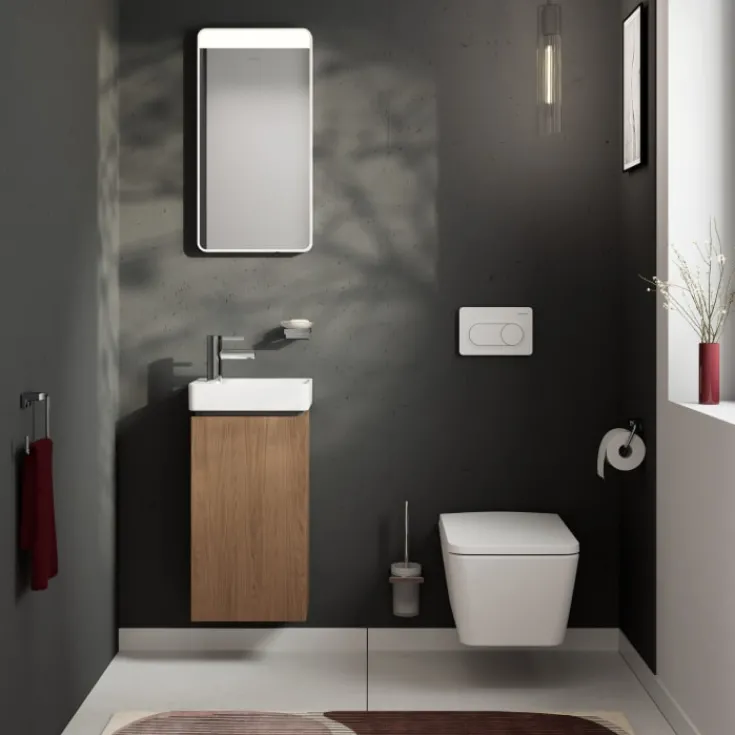 Hot Xarita Lite Q spejl med lys, sensor, 36x70 cm, hvid Spejle Med Lys