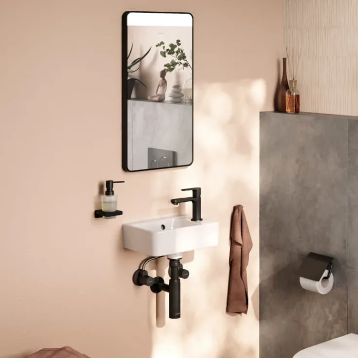 Discount Xarita Lite Q spejl med lys, sensor, 36x70 cm, sort Spejle Med Lys