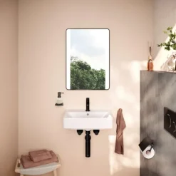 Best Xarita Lite Q spejl med lys, sensor, 50x70 cm, sort Spejle Med Lys