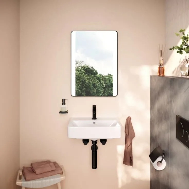 Best Xarita Lite Q spejl med lys, sensor, 50x70 cm, sort Spejle Med Lys