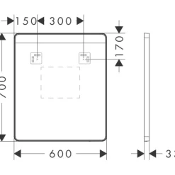 Hot Xarita Lite Q spejl med lys, sensor, 60x70 cm, hvid Spejle Med Lys