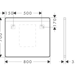 Best Xarita Lite Q spejl med lys, sensor, 80x70 cm, sort Spejle Med Lys