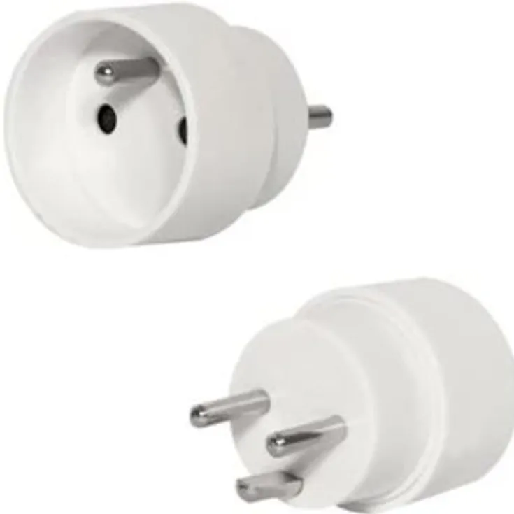Sale Hybrid adapter stik, schuko til DK stik, hvid Stikpropper
