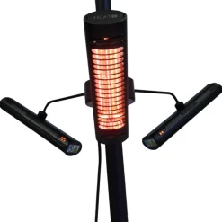 infrarød terrassevarmer til parasol, 3x 670W Terrassevarmere