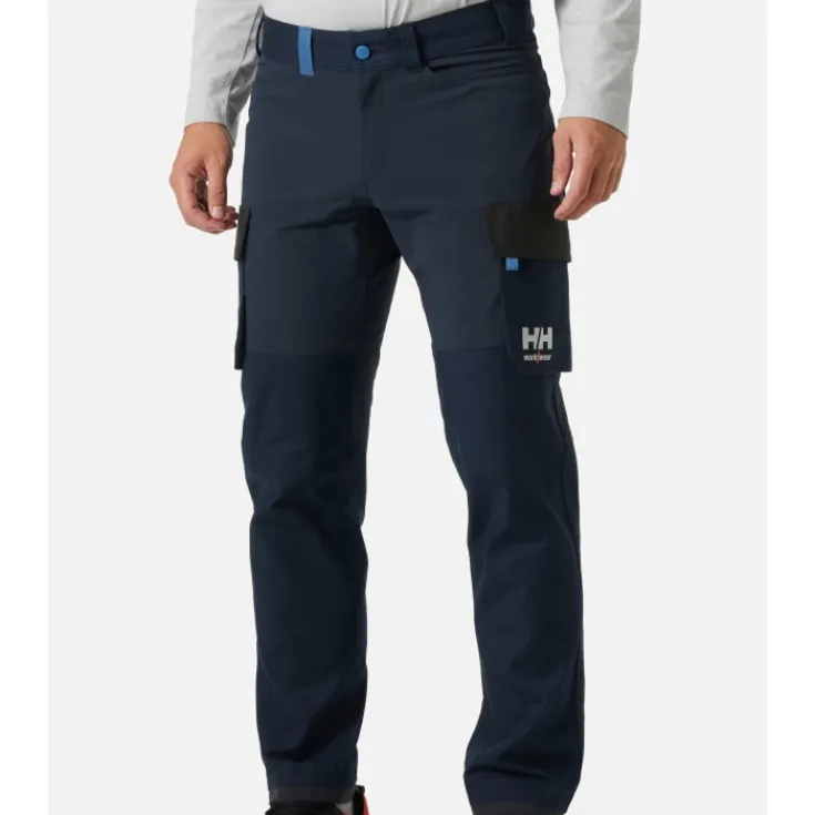 Helly Hansen Oxford servicebukser med 4-vejs stretch, marineblå/mørkegrå, str. Bukser & Shorts