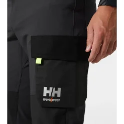 Discount Helly Hansen Oxford servicebukser med 4-vejs stretch, mørkegrå/sort, str. Bukser & Shorts