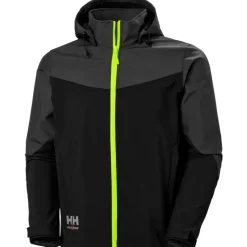 Discount Helly Hanen Oxford ofthell jakke, ort/mørkegrå, tr. Jakker & Veste