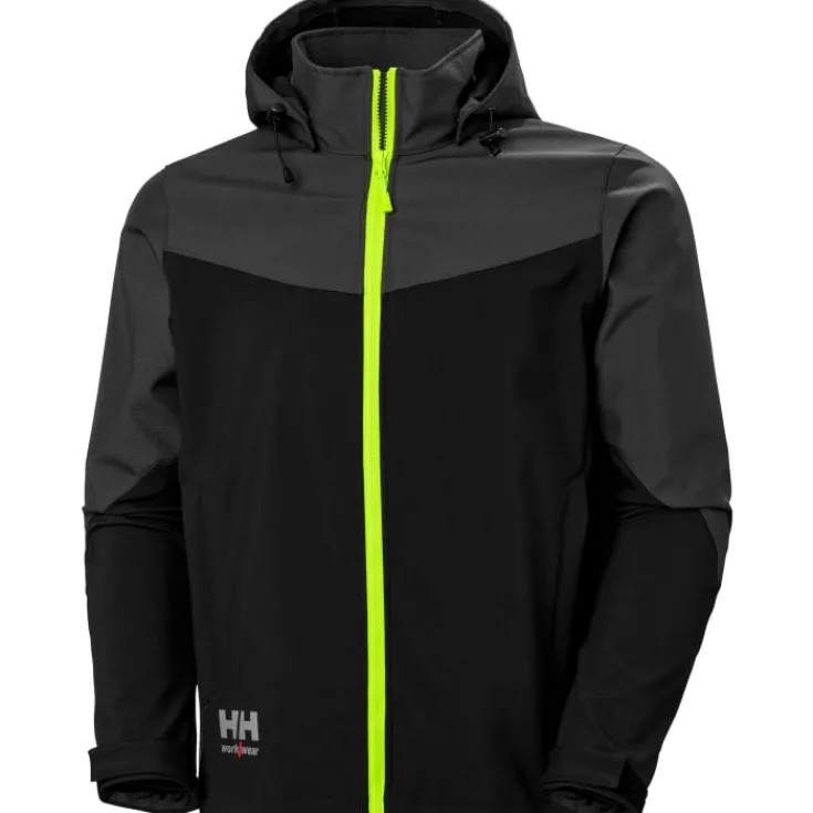 Discount Helly Hanen Oxford ofthell jakke, ort/mørkegrå, tr. Jakker & Veste