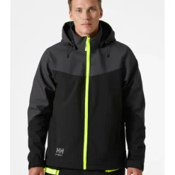 Discount Helly Hanen Oxford ofthell jakke, ort/mørkegrå, tr. Jakker & Veste
