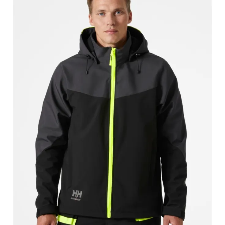 Discount Helly Hanen Oxford ofthell jakke, ort/mørkegrå, tr. Jakker & Veste