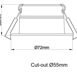 Best D3 Tilt360 indbygningsspot, 6W, 2700K, sort Indbygningsspots