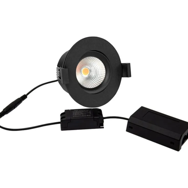 Sale D8 Tilt360 indbygningsspot, 8W, 2700K, sort Indbygningsspots