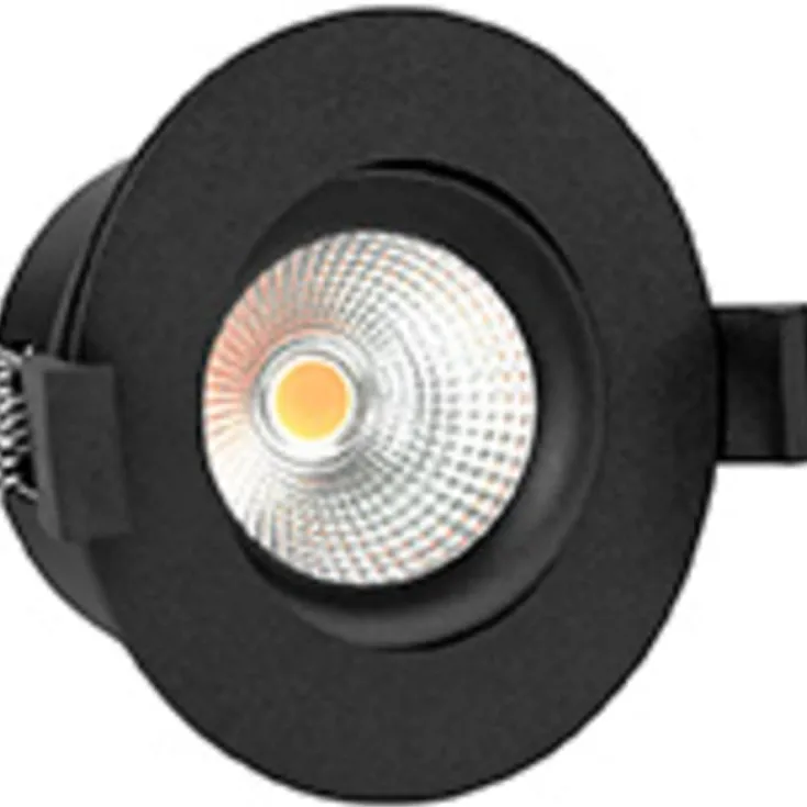 Sale D8 Tilt360 indbygningsspot, 8W, 2700K, sort Indbygningsspots