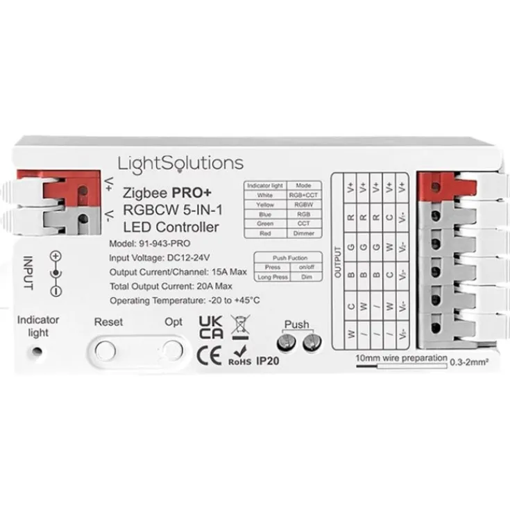 Best ZigBee Pro+ RGBCW LED controller, 12/24V Lysdæmpere