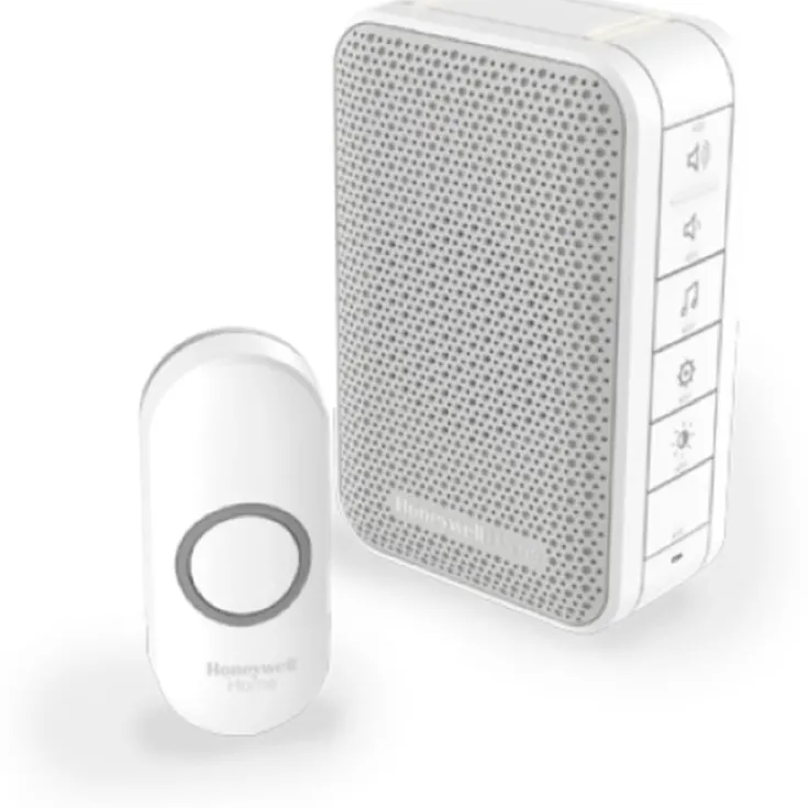 Hot Home dørklokke, trådløs, 150 m, lys, hvid Honeywell|Dørklokker