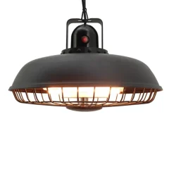 Sale terrassevarmer, lofthængt, 600/1200/1800W, sort Terrassevarmere