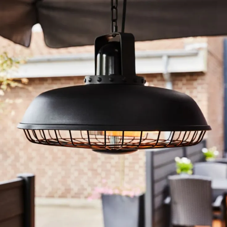 Sale terrassevarmer, lofthængt, 600/1200/1800W, sort Terrassevarmere