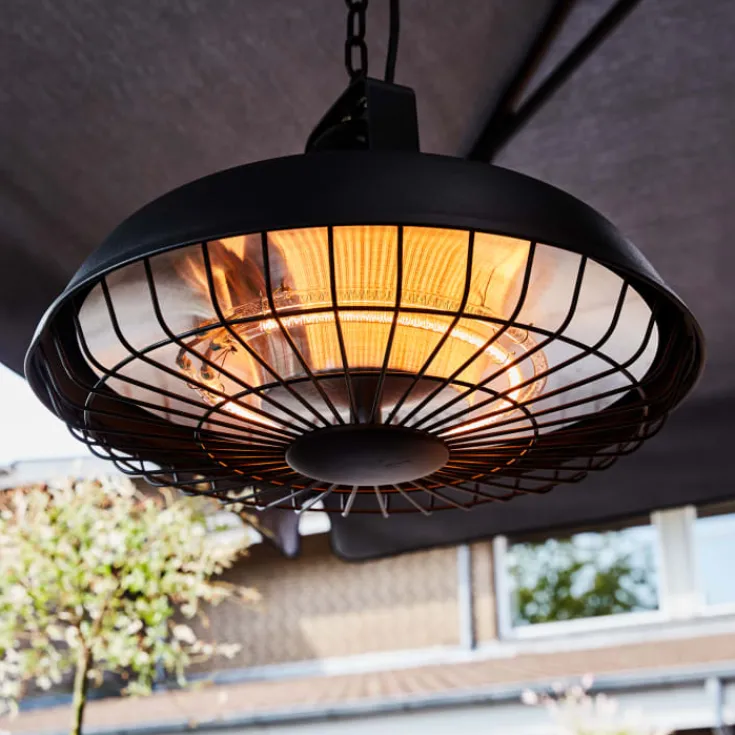 Sale terrassevarmer, lofthængt, 600/1200/1800W, sort Terrassevarmere