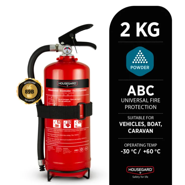 Hot pulverslukker 2 kg Røgalarmer & Brandsikring