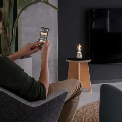 Discount One Smart genopladelig bordlampe, hvid marmor Genopladelige Lamper