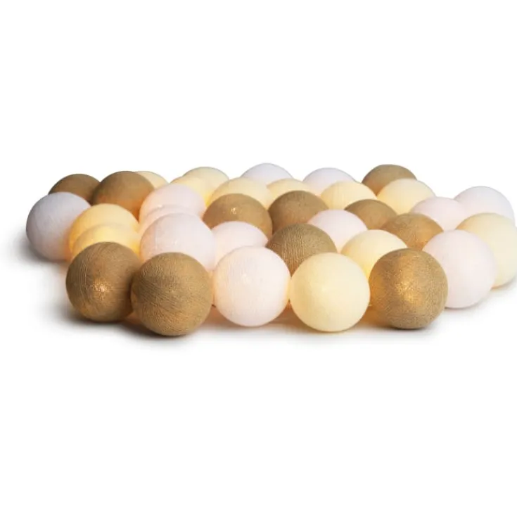 Outlet Creamy White lyskæde, 20 kugler Tilbud|Lyskæder