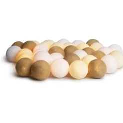 Hot Creamy White lyskæde, 35 kugler Lyskæder