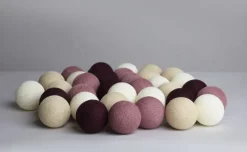 Best Dusty Pink lyskæde, 35 kugler Lyskæder