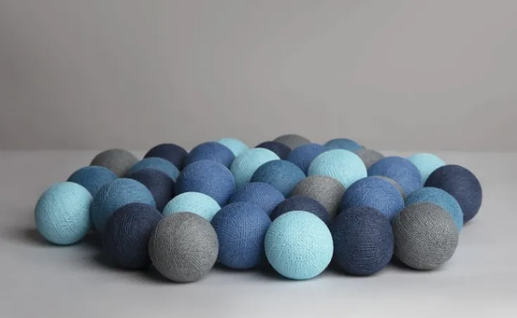 Hot Ocean Blue lyskæde, 35 kugler Lyskæder