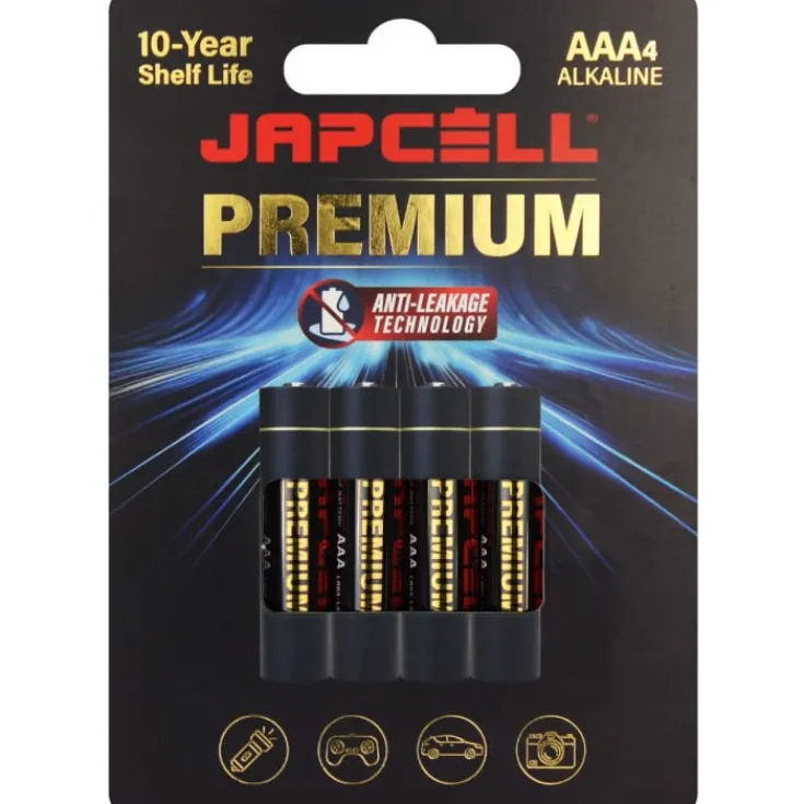 Outlet AAA batterier, Batterier
