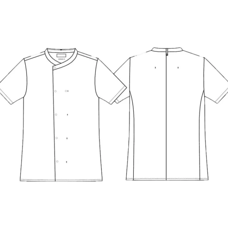 Discount kokkejakke med korte ærmer, hvid, tr. Jakker & Veste