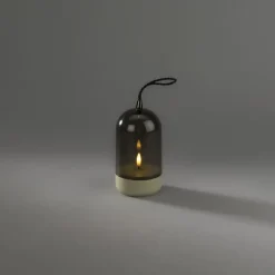 genopladelig lanterne, brun Udendørs Bordlamper