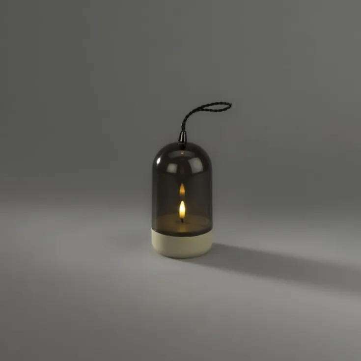 genopladelig lanterne, brun Udendørs Bordlamper
