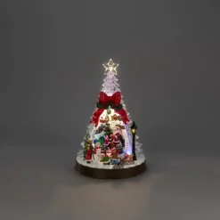 juletræ med roterende tog Julepynt Med Lys