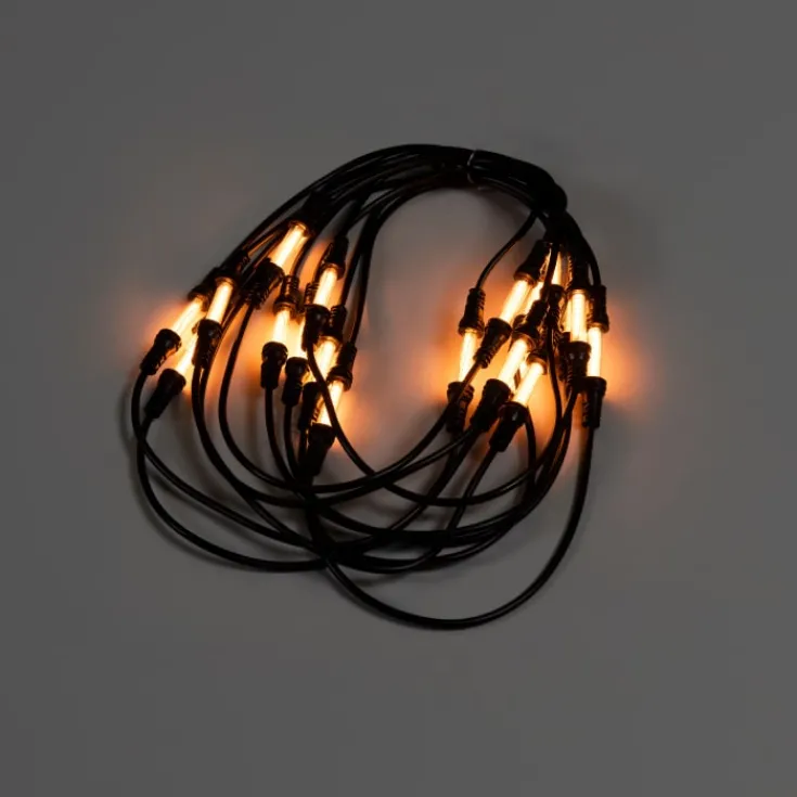 Clearance lyskæde til flagstang, 100 ravfarvede lys, 6 meter Tilbud|Udendørs Julelys