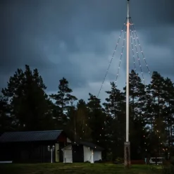 Clearance lyskæde til flagstang, 100 ravfarvede lys, 6 meter Tilbud|Udendørs Julelys