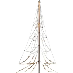 New lyskæde til flagstang, 680 ravfarvede lys, 9 meter Udendørs Julelys