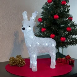 Clearance rensdyr, 23 cm Julepynt Med Lys