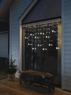 Clearance udendørs lysgardin, snefnug Udendørs Julelys