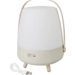 Outlet Lite Up Play genopladelig lampe med højtaler, beige Udendørs Bordlamper|Udendørs Batterilamper