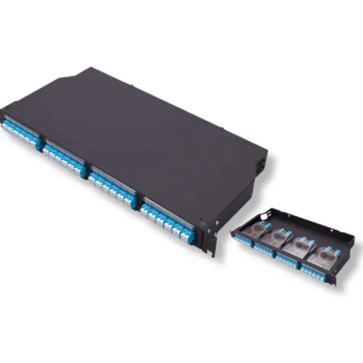 Discount Lan-Optic 19" patchboks, HE 4 kassetter Netværksstik