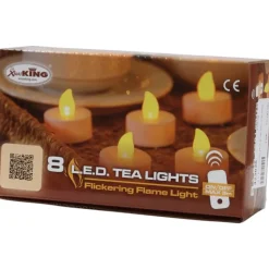 Online 8 LED fyrfadslys med fjernbetjening Gn Belysning|Kunstige Stearinlys