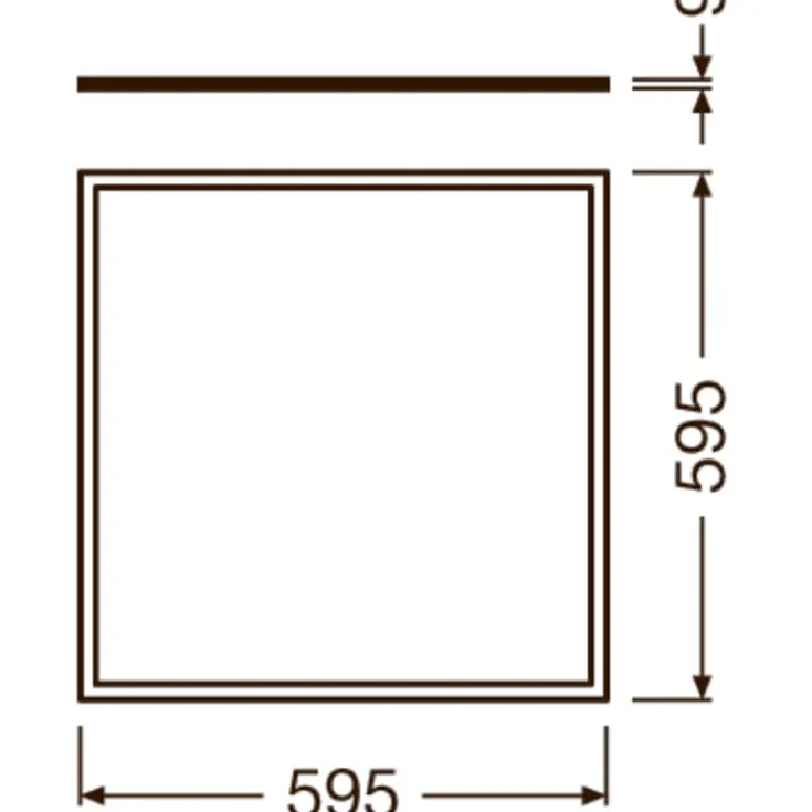 Outlet Compact panel, 60x60 cm, 4000K Led Paneler