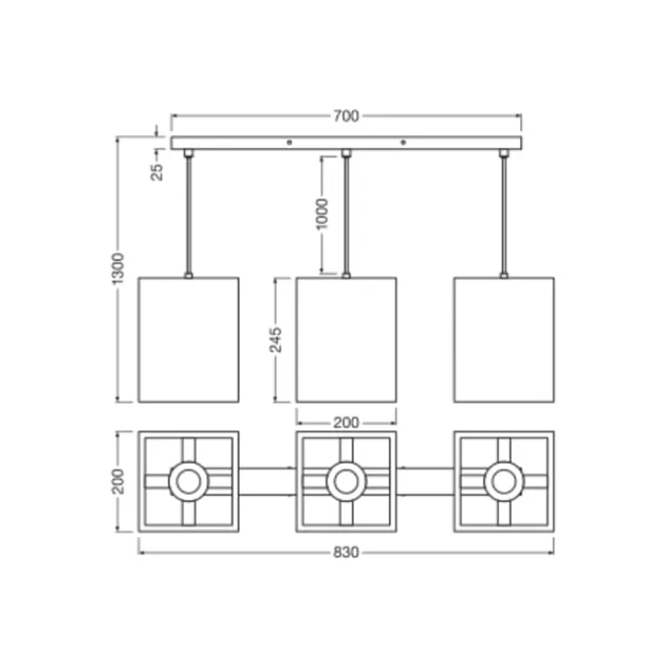 Outlet Decor Cardboard Square langbordspendel Ledvance