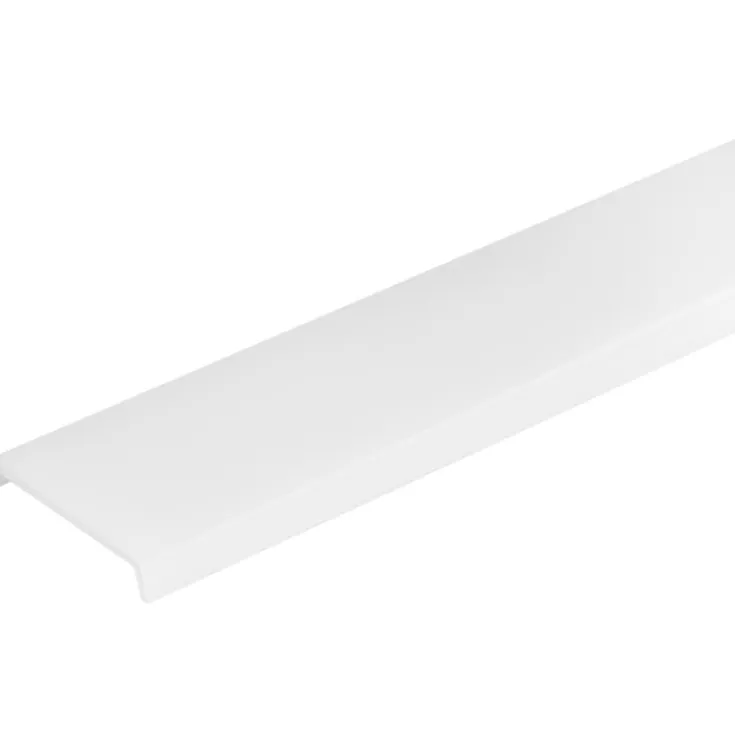 dækskinne til bred aluprofil 2 og 3, opal, 2 meter Led Skinner|Ledvance
